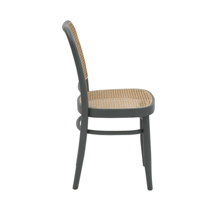 Set 2 sedie paglia di vienna in legno grigio 45x47x87 - Mobili 2G