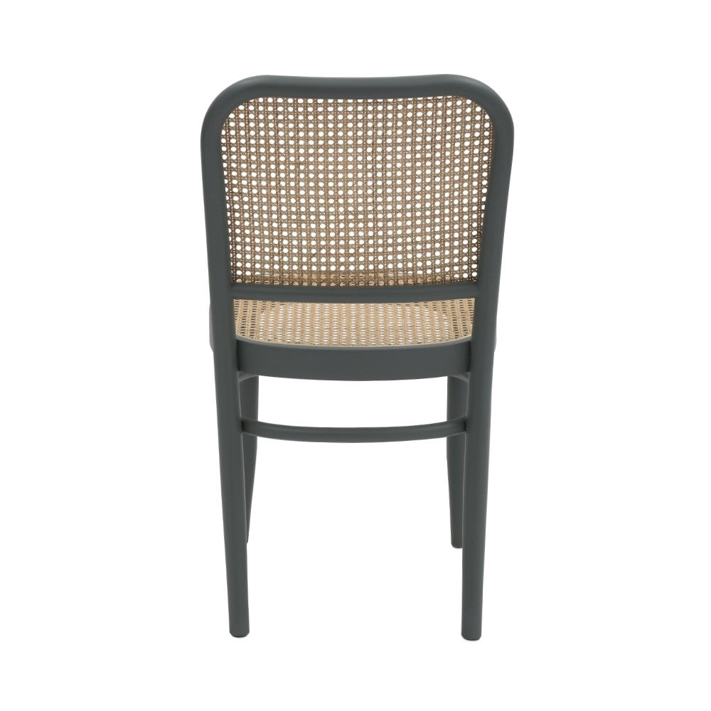 Set 2 sedie paglia di vienna in legno grigio 45x47x87 - Mobili 2G