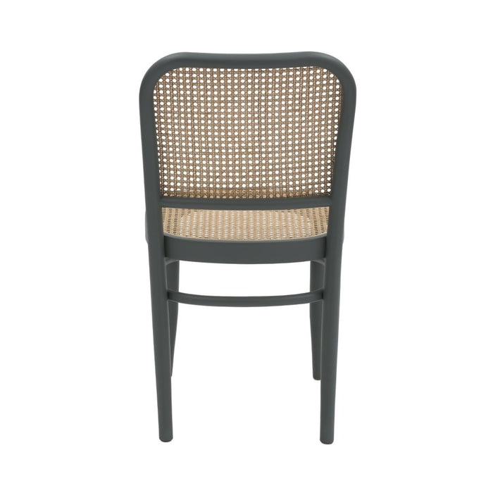 Set 2 sedie paglia di vienna in legno grigio 45x47x87 - Mobili 2G