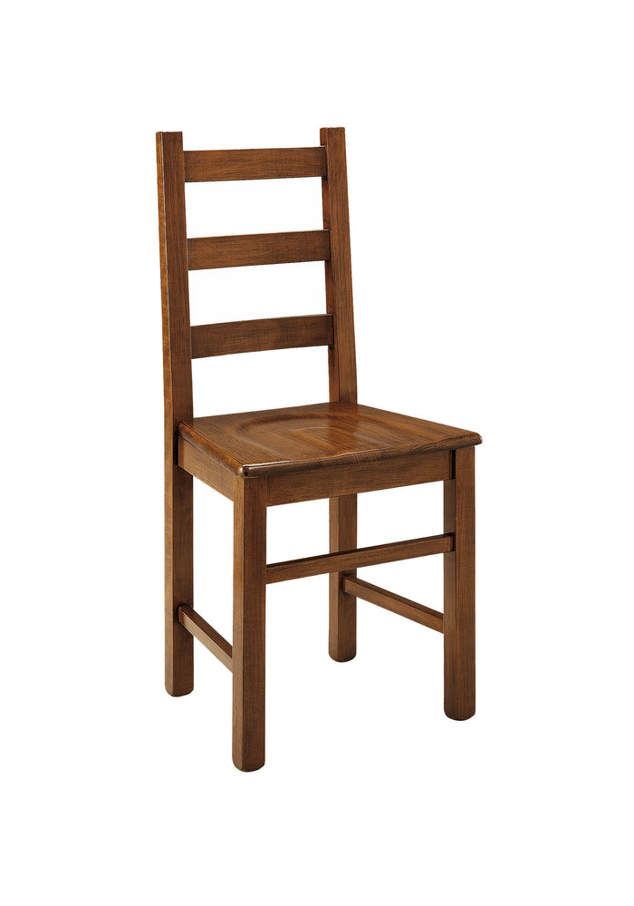 Set 2 sedie rustica in legno di faggio tinta noce seduta legno - Mobili 2G