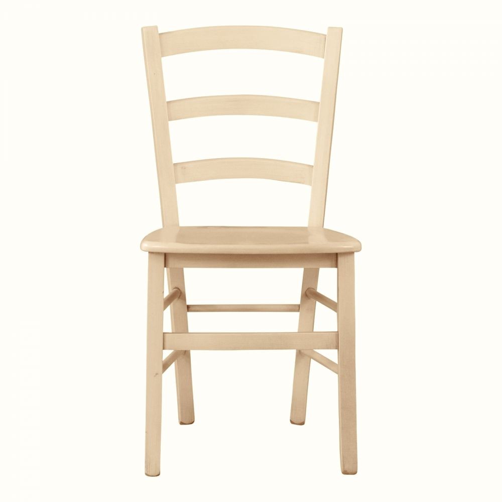 Set 2 sedie shabby legno laccato avorio anticato seduta legno 43x46x89 - Mobili 2G