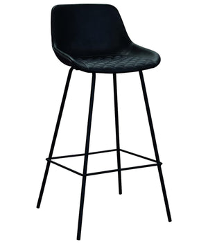 Set 2 sgabelli moderni design metallo ecopelle antracite 36x44x100 - Mobili 2G