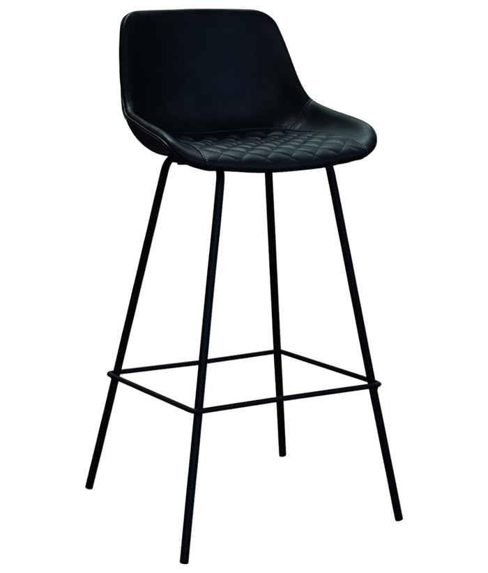 Set 2 sgabelli moderni design metallo ecopelle antracite 36x44x100 - Mobili 2G