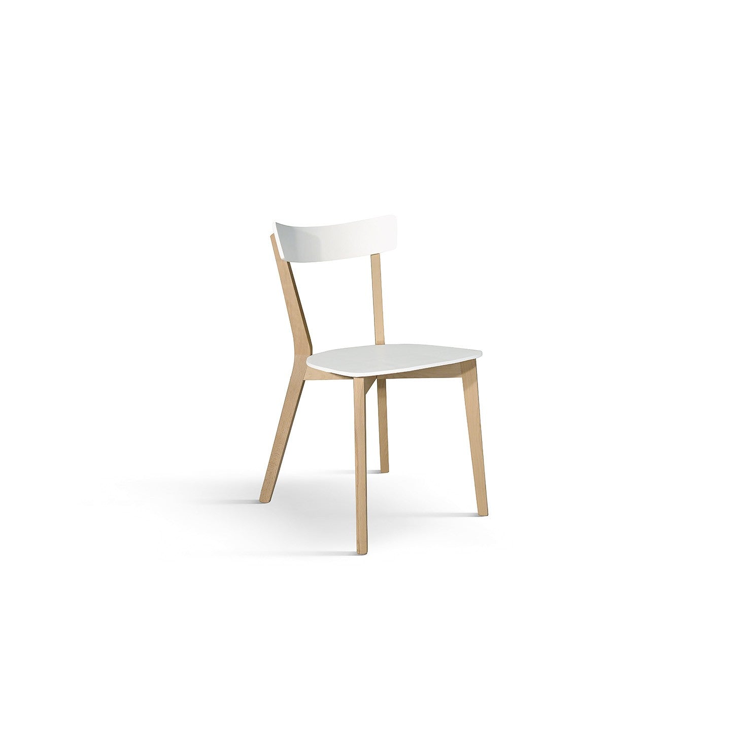 Set 4 sedie design legno naturale bianco bicolore 43x79x76 (845) - Mobili 2G