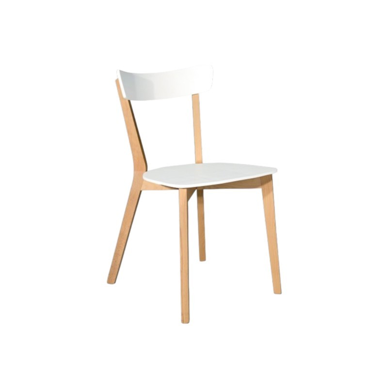 Set 4 sedie design legno naturale bianco bicolore 43x79x76 (845) - Mobili 2G