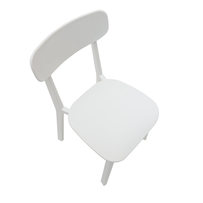 Set 4 sedie in polipropilene bianco misure l.42 h.70 p.50 hs.46