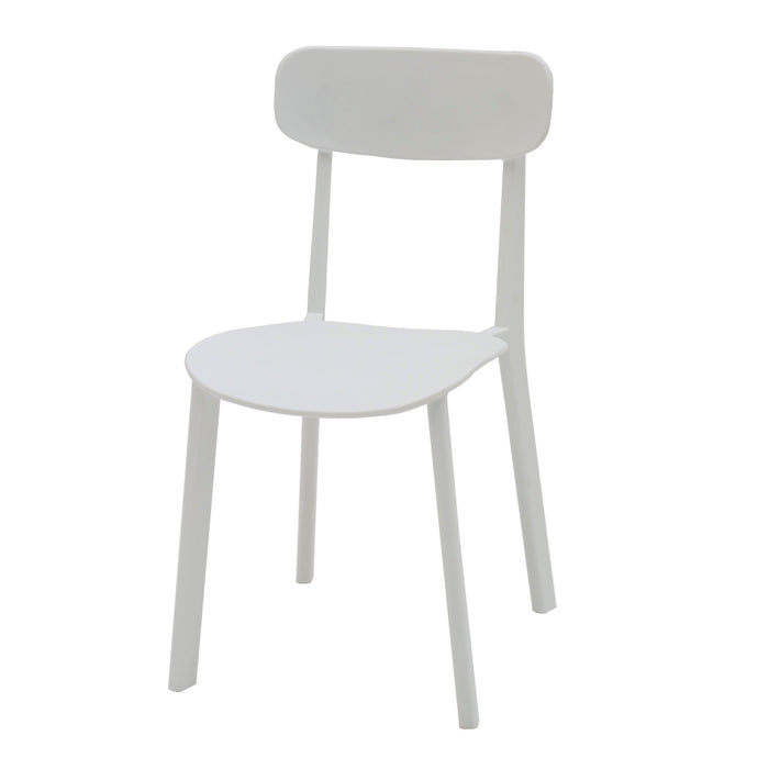 Set 4 sedie in polipropilene bianco misure l.42 h.70 p.50 hs.46