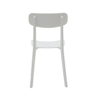 Set 4 sedie in polipropilene bianco misure l.42 h.70 p.50 hs.46