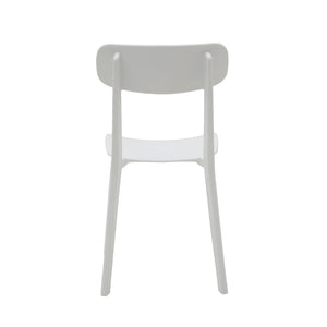 Set 4 sedie in polipropilene bianco misure l.42 h.70 p.50 hs.46
