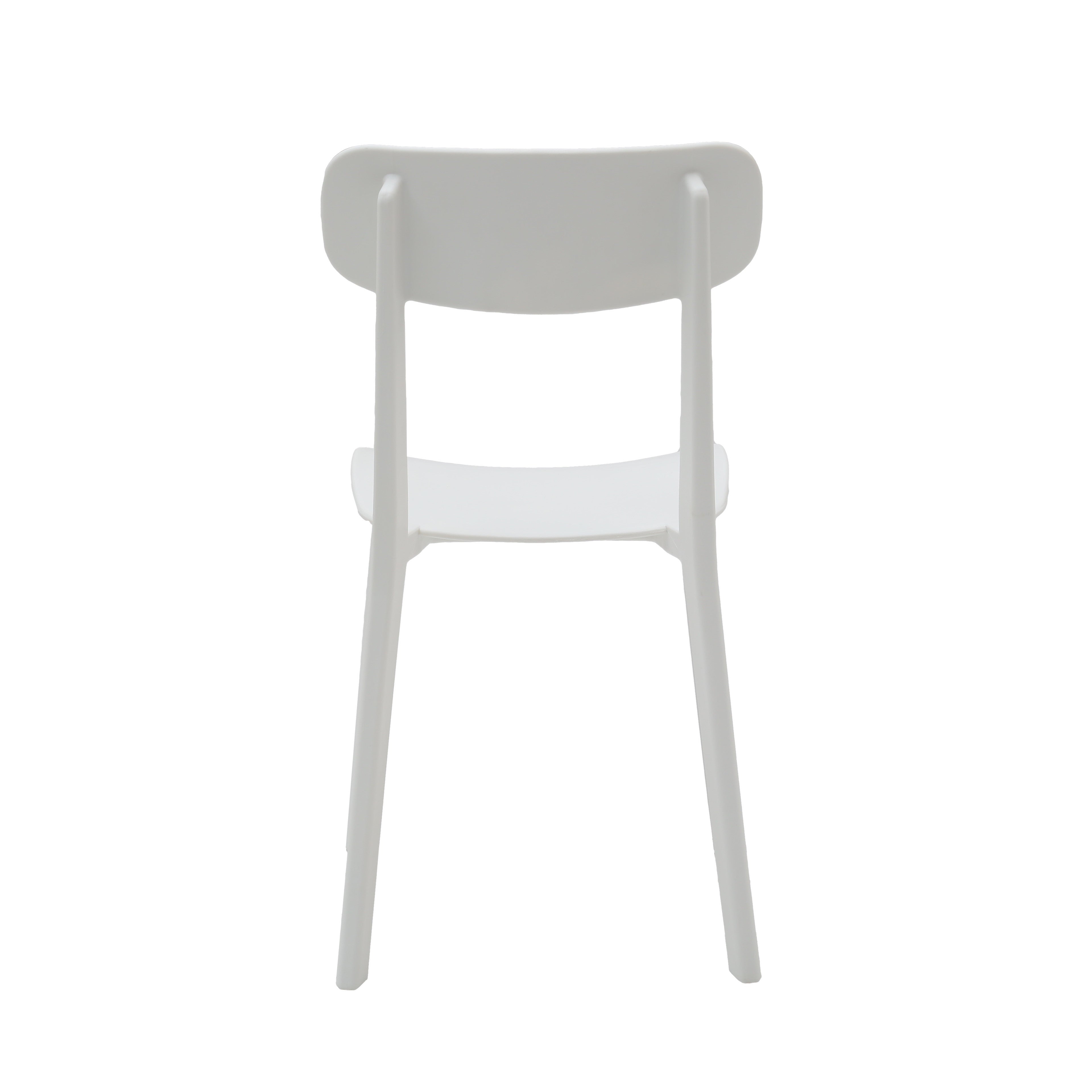 Set 4 sedie in polipropilene bianco misure l.42 h.70 p.50 hs.46