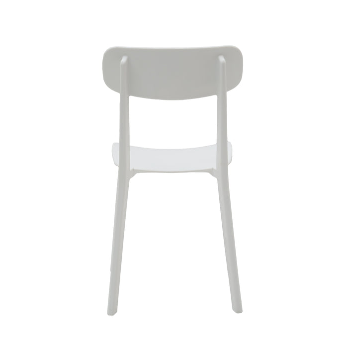 Set 4 sedie in polipropilene bianco misure l.42 h.70 p.50 hs.46