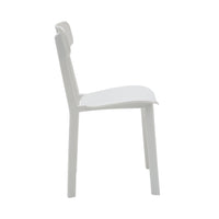 Set 4 sedie in polipropilene bianco misure l.42 h.70 p.50 hs.46