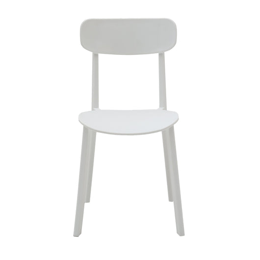 Set 4 sedie in polipropilene bianco misure l.42 h.70 p.50 hs.46