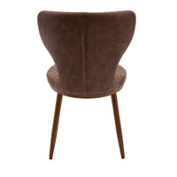 Set 4 sedie moderne ecopelle colore cuoio rombi 46x84x56