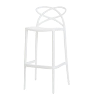 Set 4 sgabelli design moderni polipropilene bianco 41x46x102 - Mobili 2G