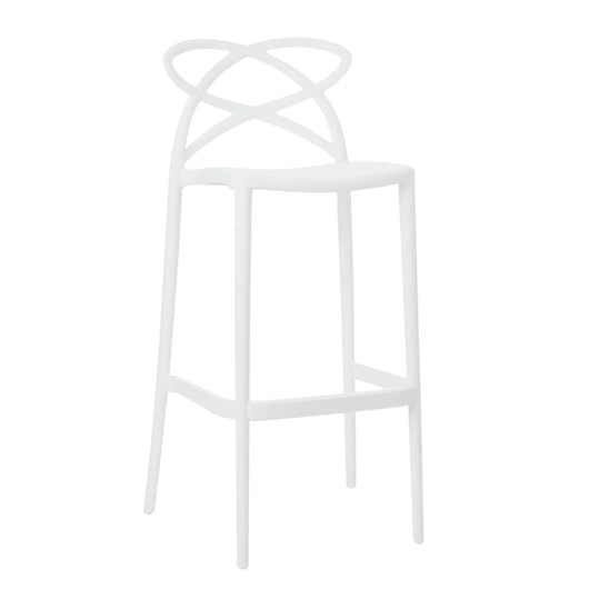 Set 4 sgabelli design moderni polipropilene bianco 41x46x102 - Mobili 2G