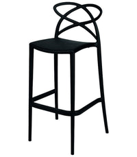 Set 4 sgabelli design moderni polipropilene nero 41x46x102 - Mobili 2G