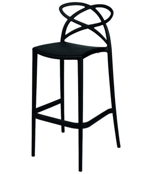 Set 4 sgabelli design moderni polipropilene nero 41x46x102 - Mobili 2G