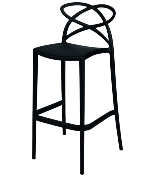 Set 4 sgabelli design moderni polipropilene nero 41x46x102 - Mobili 2G