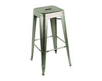 Set 4 sgabelli moderni metallo colore specchiato 43x43x77 - Mobili 2G