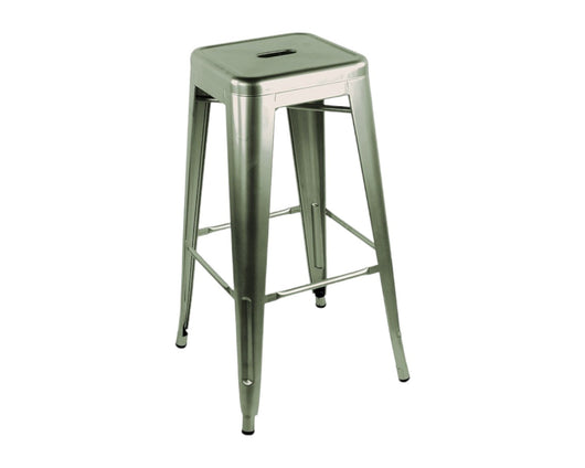 Set 4 sgabelli moderni metallo colore specchiato 43x43x77 - Mobili 2G