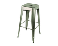 Set 4 sgabelli moderni metallo colore specchiato 43x43x77 - Mobili 2G