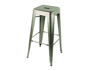 Set 4 sgabelli moderni metallo colore specchiato 43x43x77 - Mobili 2G