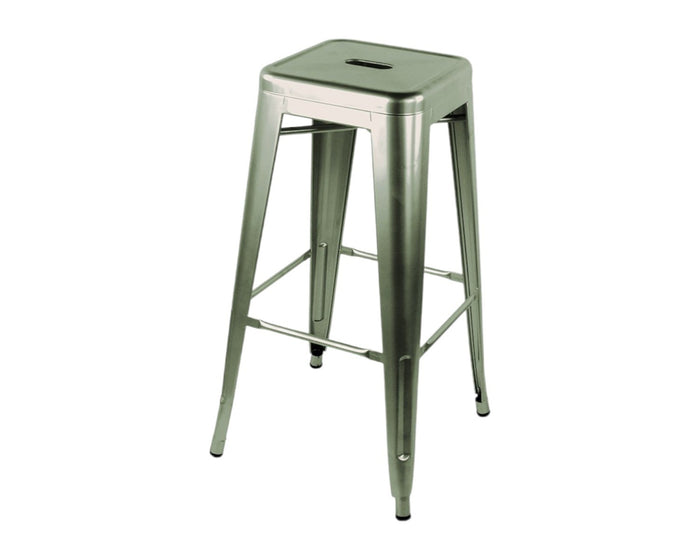 Set 4 sgabelli moderni metallo colore specchiato 43x43x77 - Mobili 2G