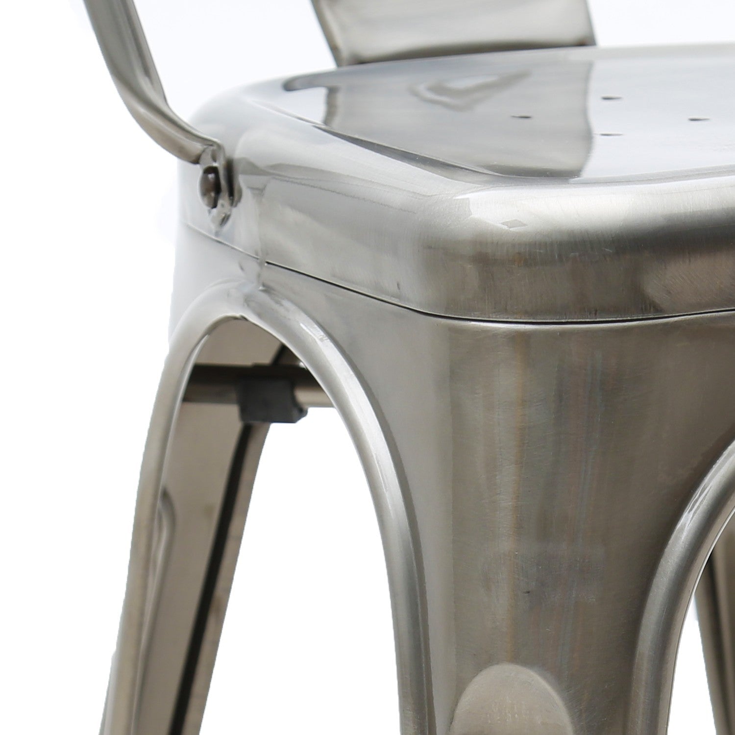 Set 6 sedie moderne metallo colore specchiato 45x50x85