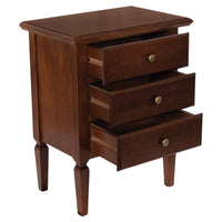 Set in legno como' 2 comodini arte povera tinta noce (175) - Mobili 2G