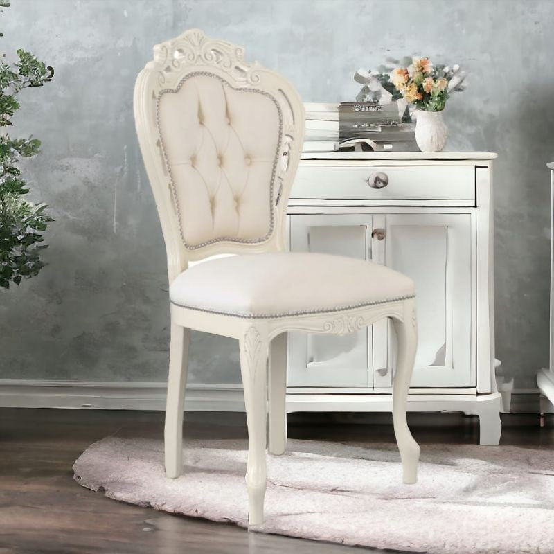 Set tavolo rotondo bianco 80x78 con 2 sedie capitonnè ecopelle - Mobili 2G