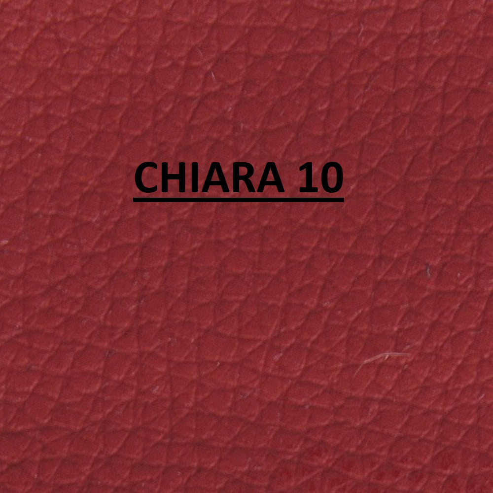 Sgabello laccato rosso in legno imbottito