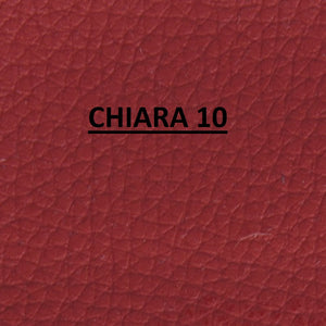 Sgabello laccato rosso in legno imbottito