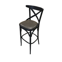 Sgabello legno massello thonet/bistrot laccato nero - Mobili 2G