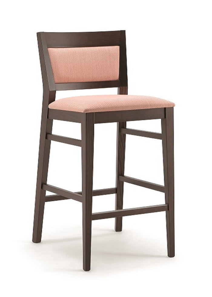 Sgabello moderno in legno massello wenge imbottito - Mobili 2G