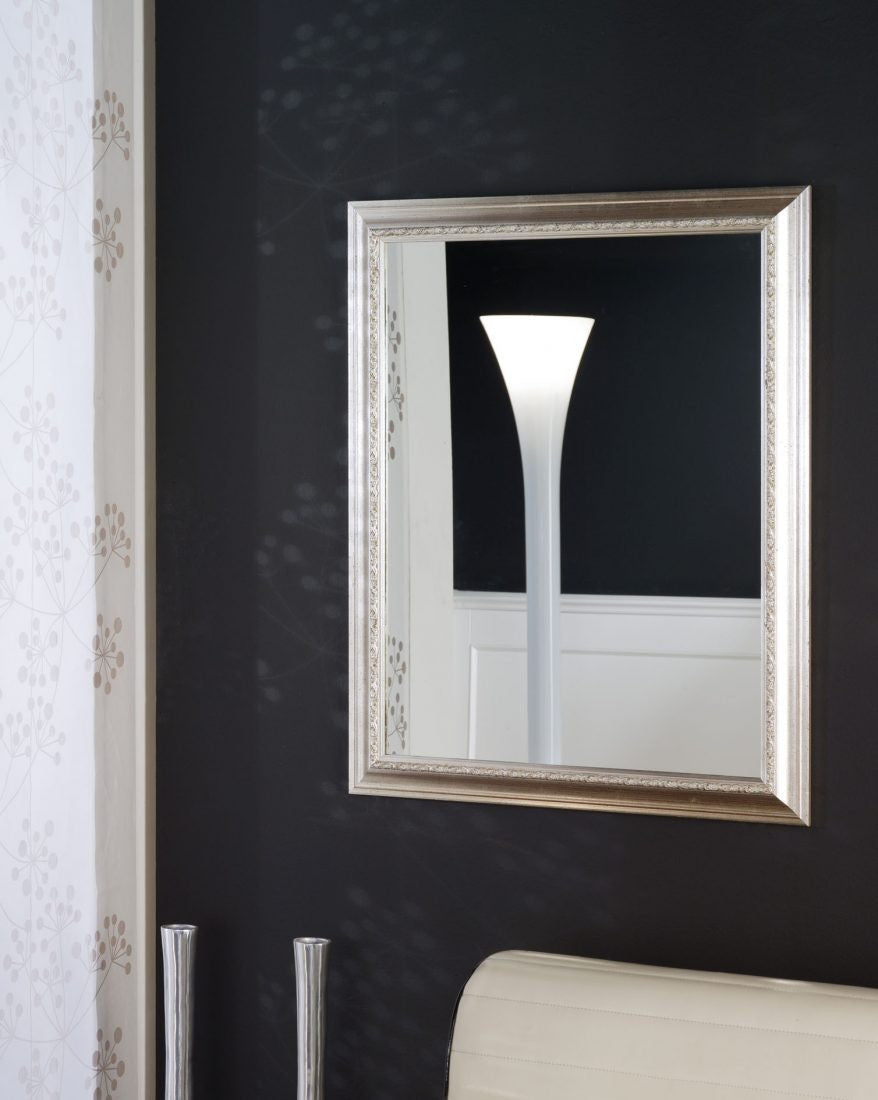 Specchiera in foglia argento rettangolare 62 x 82 x 3