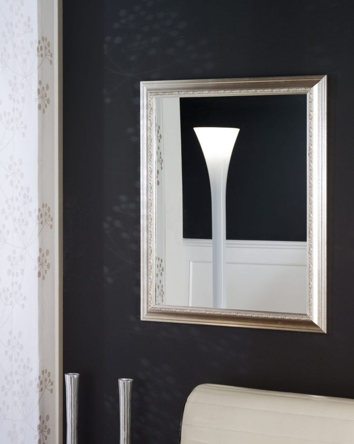 Specchiera in foglia argento rettangolare 62 x 82 x 3