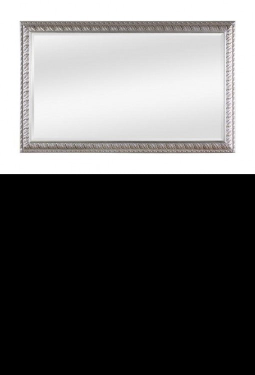Specchiera in foglia argento rettangolare- misure:  l.180 x h. 90 x p.4