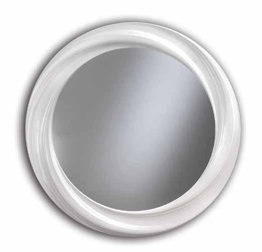 Specchiera vortice laccata bianco madreperla misure diametro 109