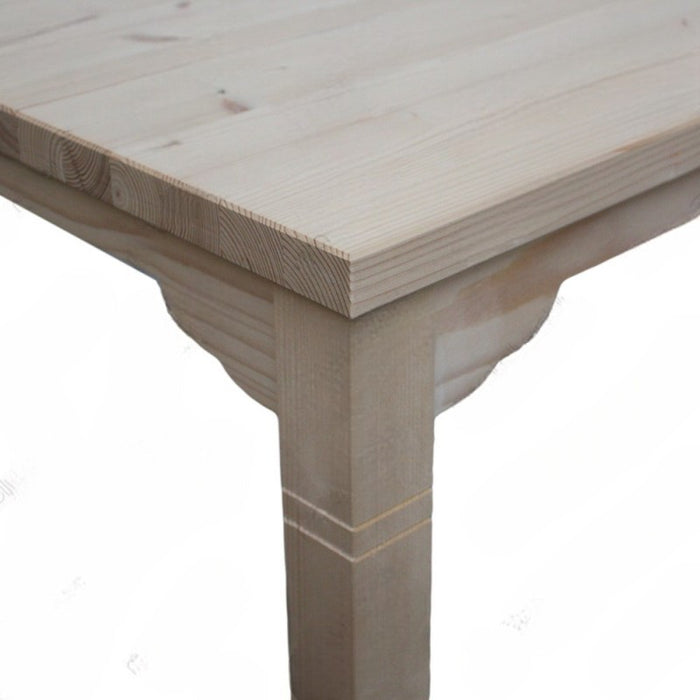 Tavolino bar alto quadrato legno abete grezzo 55x55x105 - Mobili 2G