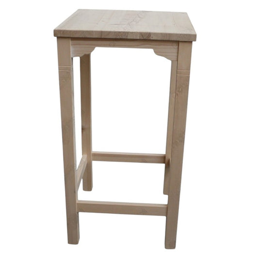 Tavolino bar alto quadrato legno abete grezzo 55x55x105 - Mobili 2G
