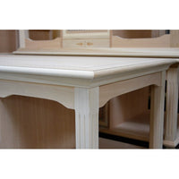 Tavolino classico 2 cassetti in legno grezzo l.115 p.65 h.55 - Mobili 2G