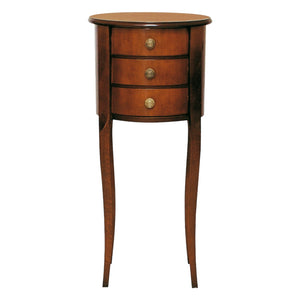 Tavolino fagiolo tondo classico in legno tinta noce 34x74 - Mobili 2G