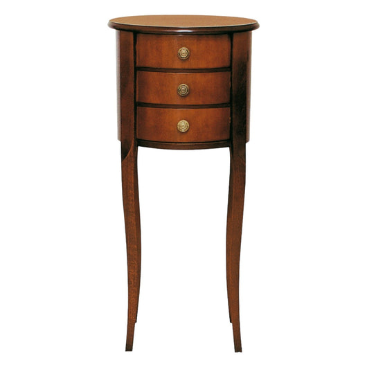 Tavolino fagiolo tondo classico in legno tinta noce 34x74 - Mobili 2G