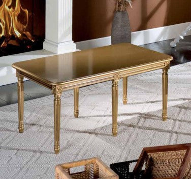 Tavolino laccato oro da salotto in legno con fregi - Mobili 2G