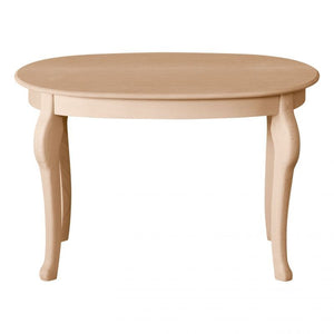 Tavolino ovale legno massello grezzo 70x45x45 - Mobili 2G