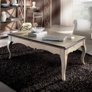 Tavolino piano rialzabile legno shabby 130x70x48 - Mobili 2G