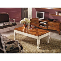 Tavolino piano rialzabile legno shabby 130x70x48 - Mobili 2G