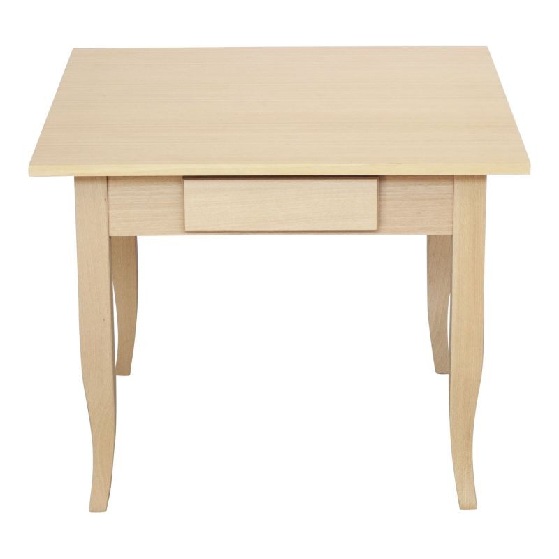 Tavolino quadrato 1 cassetto legno grezzo 50x50x45 - Mobili 2G