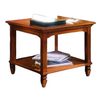 Tavolino quadrato classico in legno finitura bassano l.65 p.65 h.55 - Mobili 2G